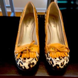 Cheetah Sperry Topsider wedgies. Sperry shoes. Leopard print.